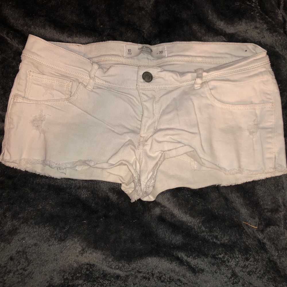 Hollister white shorts